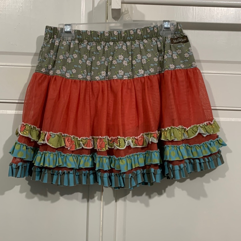 Matilda Jane Secret Fields floral twirling tulle skirt size 6